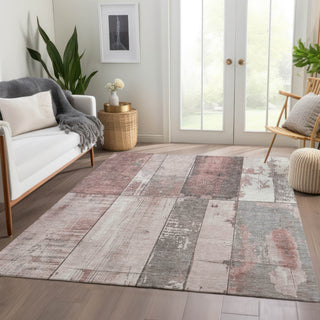 Piper Looms Chantille Geometric ACN1877 Copper Machine Washable Area Rug Lifestyle Image Feature