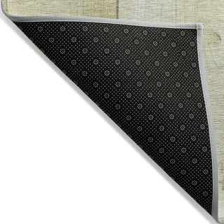 Piper Looms Chantille Geometric ACN1877 Gold Machine Washable Area Rug Backing Image