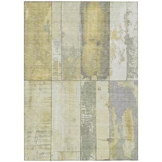 Piper Looms Chantille Geometric ACN1877 Gold Machine Washable Area Rug main image