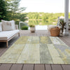 Piper Looms Chantille Geometric ACN1877 Gold Machine Washable Area Rug Outdoor Lifestyle Image Feature