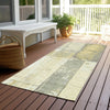 Piper Looms Chantille Geometric ACN1877 Gold Machine Washable Area Rug Runner Outdoor Lifestyle Image Feature