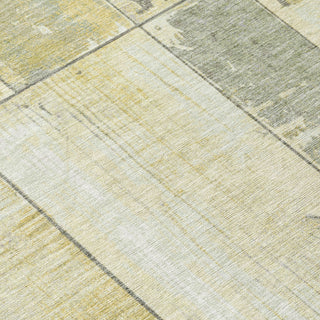 Piper Looms Chantille Geometric ACN1877 Gold Machine Washable Area Rug Swatch Image