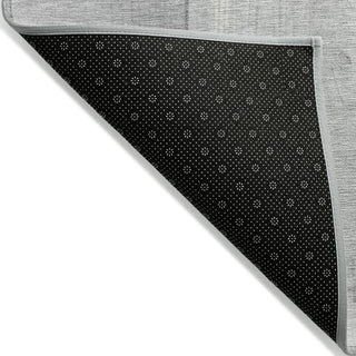 Piper Looms Chantille Geometric ACN1877 Gray Machine Washable Area Rug Backing Image