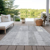 Piper Looms Chantille Geometric ACN1877 Gray Machine Washable Area Rug Outdoor Lifestyle Image Feature