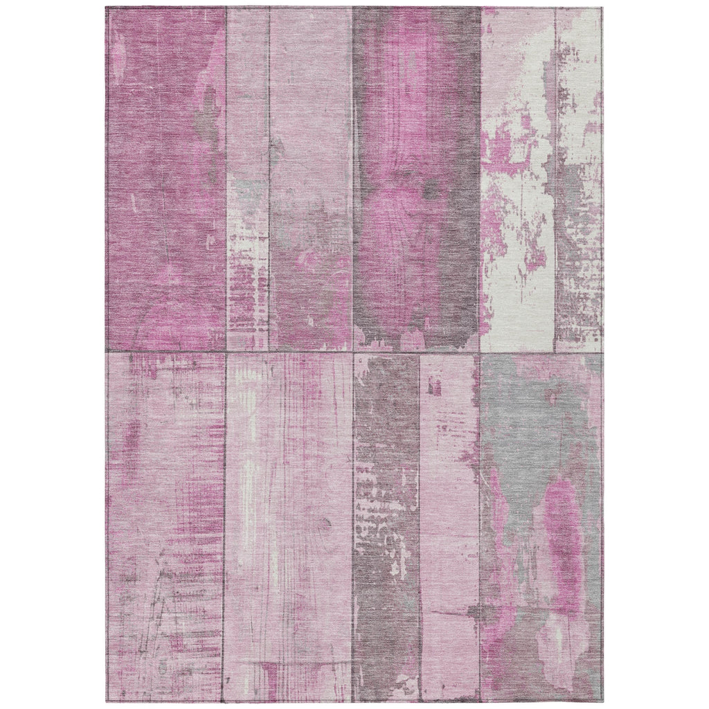 Piper Looms Chantille Geometric ACN1877 Pink Machine Washable Area Rug main image