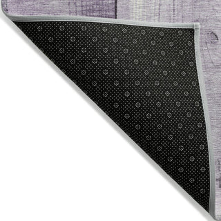 Piper Looms Chantille Geometric ACN1877 Purple Machine Washable Area Rug Backing Image
