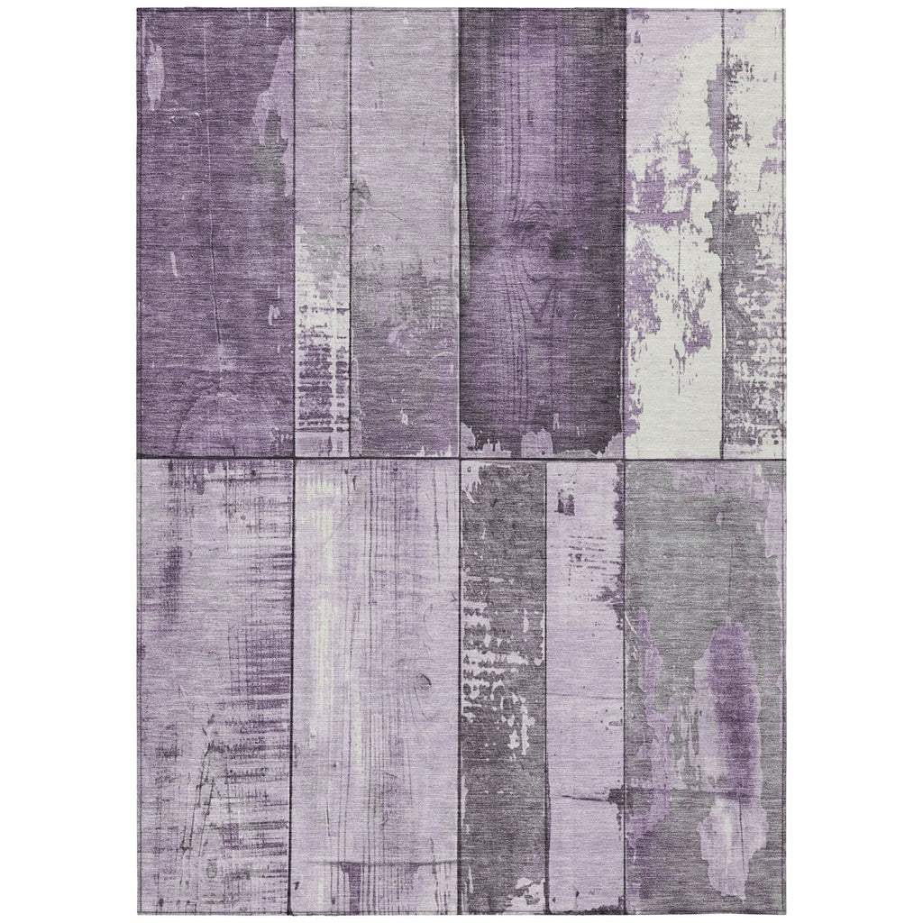 Piper Looms Chantille Geometric ACN1877 Purple Machine Washable Area Rug main image