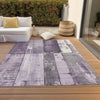 Piper Looms Chantille Geometric ACN1877 Purple Machine Washable Area Rug Outdoor Lifestyle Image Feature