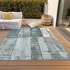 Piper Looms Chantille Geometric ACN1877 Seafoam Machine Washable Area Rug Outdoor Lifestyle Image Feature