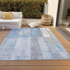 Piper Looms Chantille Geometric ACN1877 Sky Machine Washable Area Rug Outdoor Lifestyle Image Feature