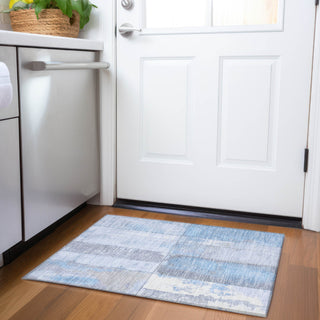 Piper Looms Chantille Geometric ACN1877 Sky Machine Washable Area Rug Scatter Lifestyle Image Feature