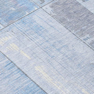 Piper Looms Chantille Geometric ACN1877 Sky Machine Washable Area Rug Swatch Image