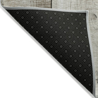 Piper Looms Chantille Geometric ACN1877 Taupe Machine Washable Area Rug Backing Image