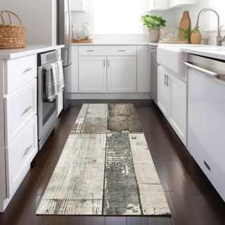 Piper Looms Chantille Geometric ACN1877 Taupe Machine Washable Area Rug Runner Lifestyle Image Feature