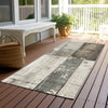 Piper Looms Chantille Geometric ACN1877 Taupe Machine Washable Area Rug Runner Outdoor Lifestyle Image Feature