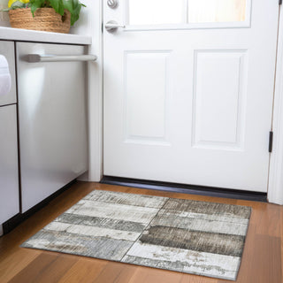 Piper Looms Chantille Geometric ACN1877 Taupe Machine Washable Area Rug Scatter Lifestyle Image Feature