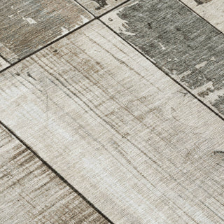 Piper Looms Chantille Geometric ACN1877 Taupe Machine Washable Area Rug Swatch Image