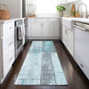 Piper Looms Chantille Geometric ACN1877 Teal Machine Washable Area Rug Runner Lifestyle Image Feature
