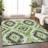 Piper Looms Chantille Aztec ACN1878 Aloe Machine Washable Area Rug Lifestyle Image Feature