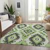 Piper Looms Chantille Aztec ACN1878 Aloe Machine Washable Area Rug Lifestyle Image Feature