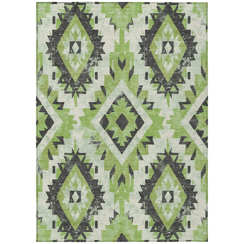 Piper Looms Chantille Aztec ACN1878 Aloe Machine Washable Area Rug main image