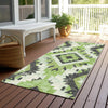 Piper Looms Chantille Aztec ACN1878 Aloe Machine Washable Area Rug Runner Outdoor Lifestyle Image Feature