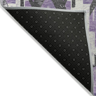 Piper Looms Chantille Aztec ACN1878 Purple Machine Washable Area Rug Backing Image