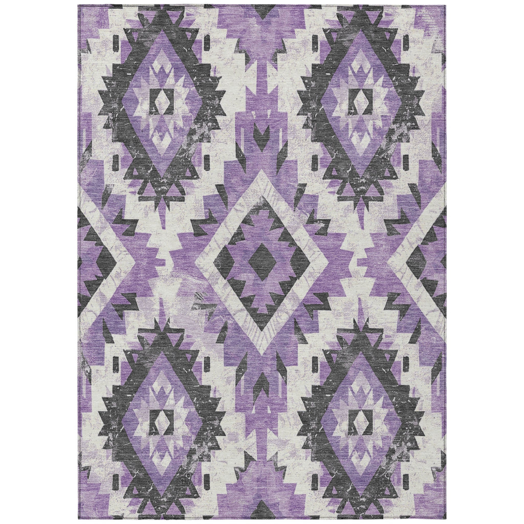Piper Looms Chantille Aztec ACN1878 Purple Machine Washable Area Rug main image