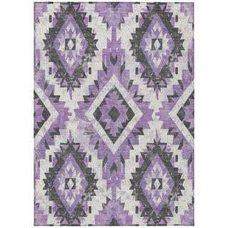 Piper Looms Chantille Aztec ACN1878 Purple Machine Washable Area Rug main image