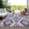 Piper Looms Chantille Aztec ACN1878 Purple Machine Washable Area Rug Outdoor Lifestyle Image Feature