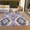 Piper Looms Chantille Aztec ACN1878 Purple Machine Washable Area Rug Outdoor Lifestyle Image Feature