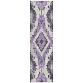 Piper Looms Chantille Aztec ACN1878 Purple Machine Washable Area Rug Runner Main Image