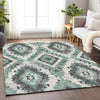 Piper Looms Chantille Aztec ACN1878 Seafoam Machine Washable Area Rug Lifestyle Image Feature