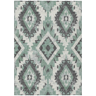 Piper Looms Chantille Aztec ACN1878 Seafoam Machine Washable Area Rug main image