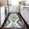 Piper Looms Chantille Aztec ACN1878 Seafoam Machine Washable Area Rug Runner Lifestyle Image Feature