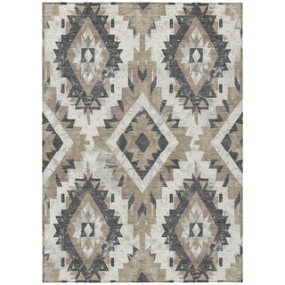 Piper Looms Chantille Aztec ACN1878 Taupe Machine Washable Area Rug main image