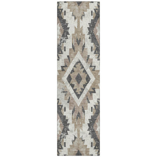 Piper Looms Chantille Aztec ACN1878 Taupe Machine Washable Area Rug Runner Main Image