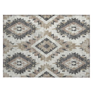 Piper Looms Chantille Aztec ACN1878 Taupe Machine Washable Area Rug Scatter Main Image