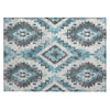 Piper Looms Chantille Aztec ACN1878 Teal Machine Washable Area Rug Scatter Main Image