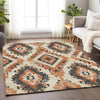 Piper Looms Chantille Aztec ACN1878 Terracotta Machine Washable Area Rug Lifestyle Image Feature
