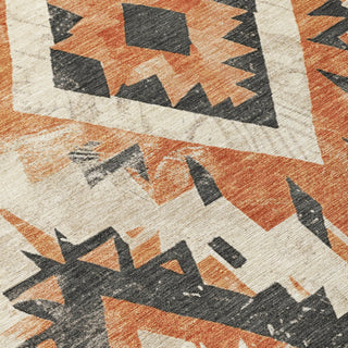Piper Looms Chantille Aztec ACN1878 Terracotta Machine Washable Area Rug Swatch Image