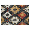 Piper Looms Chantille Aztec ACN1879 Black Machine Washable Area Rug Scatter Main Image