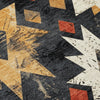 Piper Looms Chantille Aztec ACN1879 Black Machine Washable Area Rug Swatch Image