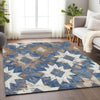 Piper Looms Chantille Aztec ACN1879 Blue Machine Washable Area Rug Lifestyle Image Feature