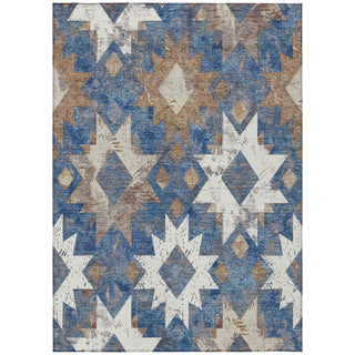 Piper Looms Chantille Aztec ACN1879 Blue Machine Washable Area Rug main image