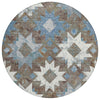 Piper Looms Chantille Aztec ACN1879 Brown Machine Washable Area Rug Round Main Image