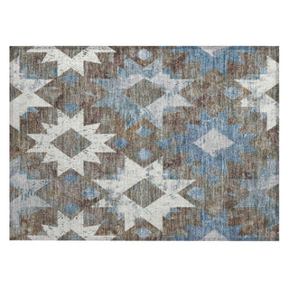 Piper Looms Chantille Aztec ACN1879 Brown Machine Washable Area Rug Scatter Main Image