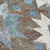 Piper Looms Chantille Aztec ACN1879 Brown Machine Washable Area Rug Swatch Image
