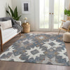 Piper Looms Chantille Aztec ACN1879 Gray Machine Washable Area Rug Lifestyle Image Feature