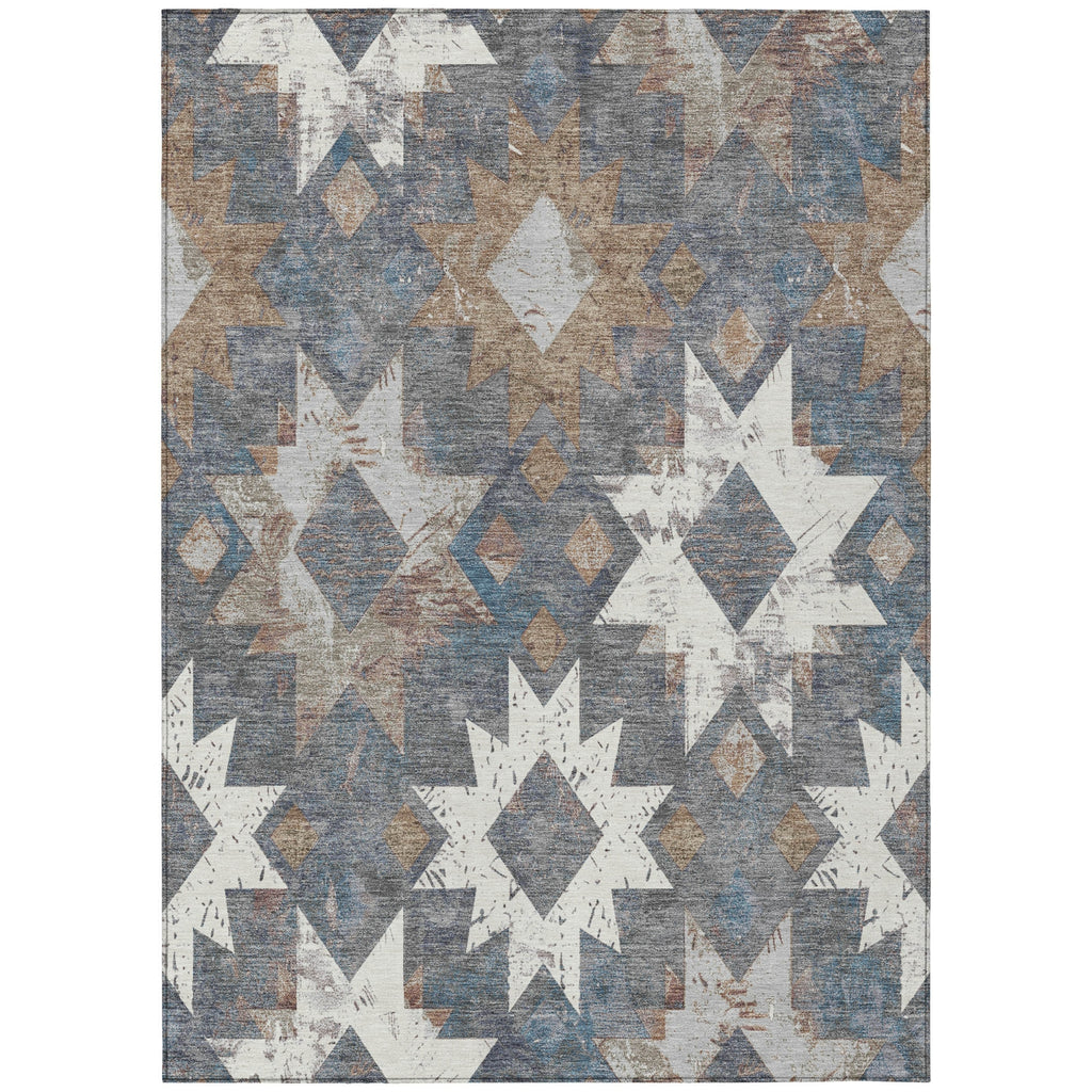 Piper Looms Chantille Aztec ACN1879 Gray Machine Washable Area Rug main image